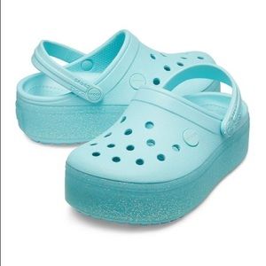 Little girls platform crocs